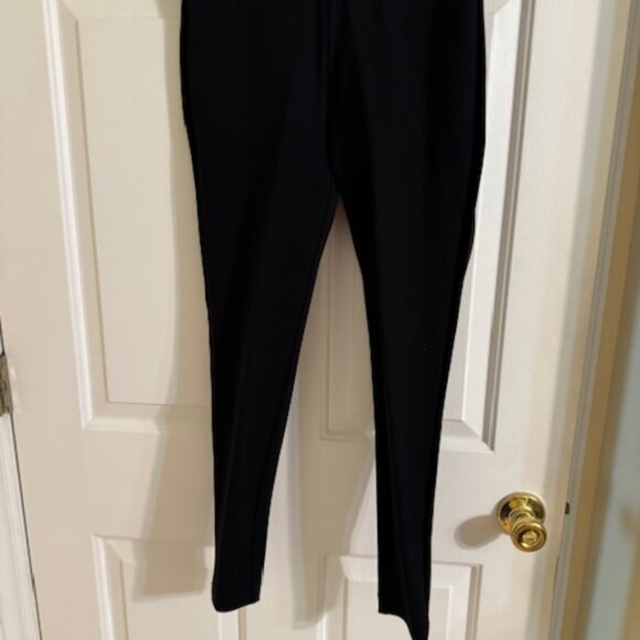NWT LOFT Petite S Black Velvet Side Stripe Leggings Pants Tuxedo Retail $59.50 - Picture 2 of 5